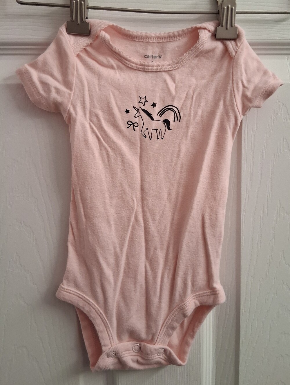 Carters Pink Unicorn Bodysuit 6 Months